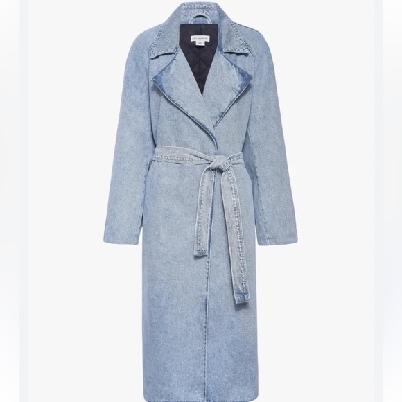Bloggers Favorite Good American Heavy Denim Trench Coat - Picture 3 of 12